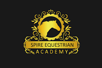 design luxury elegance strength wealthy horse logo