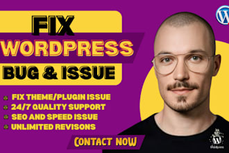 fix wordpress bug, wordpress error fix, wordpress issue fix and fix wpbakery bug