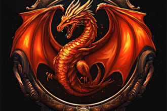 design a professional fantasy, rpg, scifi game, nft logo