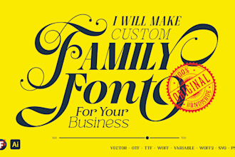 custom font family for your brand with commercial rights