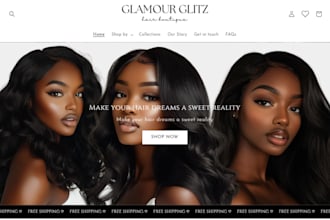 build hair extension shopify store beauty website hair extension website