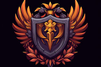 do a professional fantasy, rpg, medieval and rustic logo
