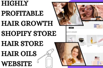 design hair growth oils shopify store beard oil website scalp massagers