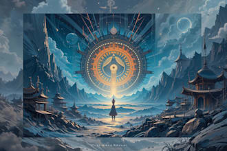 design a unique album cover art or music artwork