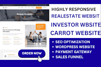 design your real estate website investors website idx website landing page