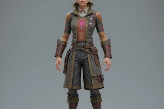 do game character, vrc avatar, anime avatar, 3d, live2d