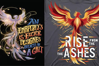 create t shirt bird falcon phoenix logo
