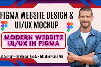 design a figma website mockup and UI UX website design in figma