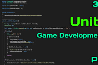 make a 3d unity game for pc