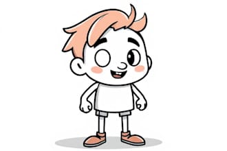 draw flat vector character design