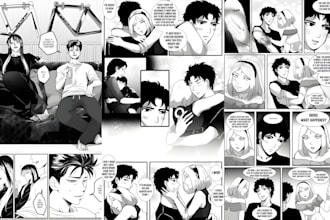 draw detailed anime manga comic anime storyboard as manga artist