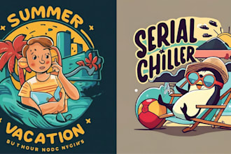 create cartoon summer pool spa logo