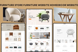 build furniture shopify furniture website homedecor website furniture store