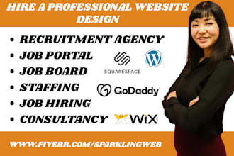 design online recruitment website job hiring job board portal staffing website