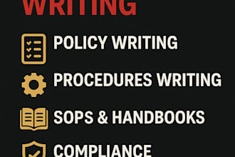 write company policies procedures sops and employee handbooks