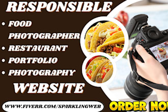 design food photography website restaurant photography portfolio booking website