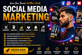 do social media marketing for barbershop tattoo barber piercing spa beauty