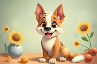 draw a cute disney style pet portrait
