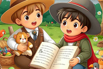 create eye catching childrens story book
