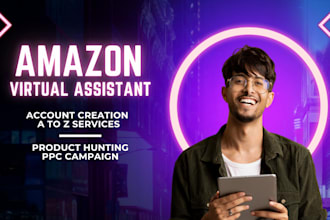 be your amazon fba virtual assistant consultant, set up amazon account and PPC