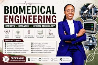 write biomedical eng reports, medical device and healthcare technology content