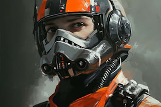 make  your star wars sci fi character art