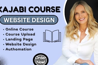 build kajabi website design, kajabi sales funnel landing page online course