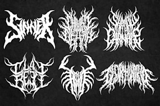 do death metal black slamming brutal band logo