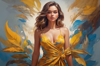do oil painting portrait and illustrations digitally