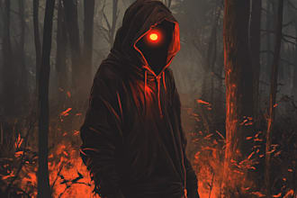 do awesome artwork for dark art, horror, creepy illustration