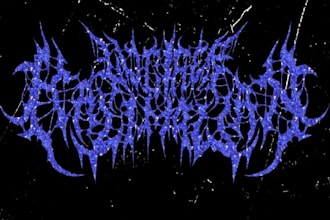 design unique brutal distinctive death metal logo in 24 h