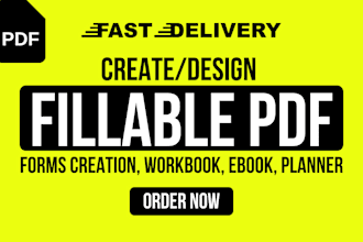 create interactive PDF forms, fillable planners, workbooks,