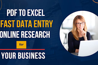 accurately convert PDF to excel and do expert data entry and research