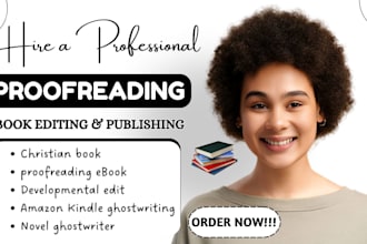 do christian and academic book proofreading or developmental line and copy edit
