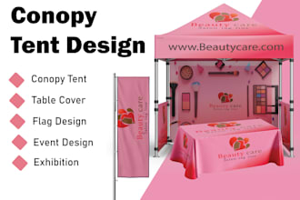 design  professional canopy tent flag, table cover
