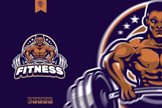 make gladiator fitness gym mascot logo