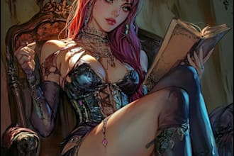 sketch anime manga comic book cover design comic book