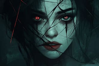 do mystical horror dark art fantasy character