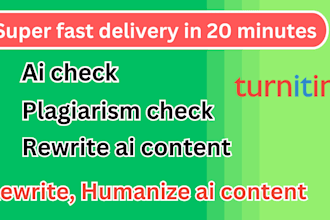 perform ai detection and plagiarism check in 20 minutes