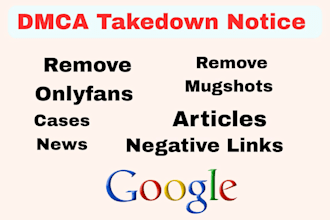 remove mugshots false bad news negative links articles cases on google search