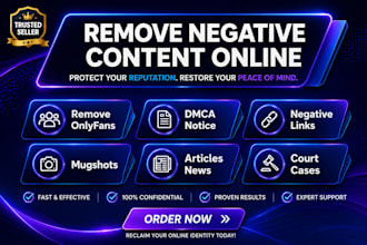 remove mugshots, false news articles, and negative links from google