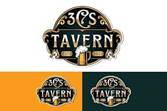 design restaurant, food and drinks type logo