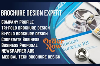 do professional brochure leaflet company profile invoice ebook cover design