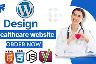 design medical, healthcare, spa, dentist, doctor hospital or clinic website