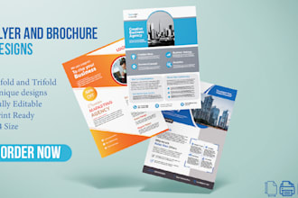 design digital modern corporate brochure, flyers and company profiles