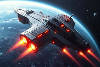 draw an amazing spaceship for your space game