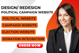 build political website, election, donation integration campaign website