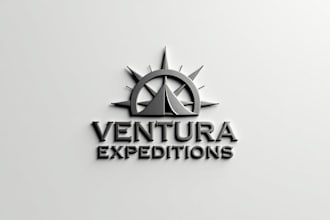 design different 3d modern compass and tent  logo with unlimited revision