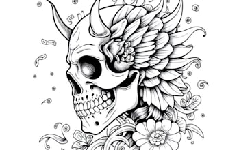 create your line art custom tattoo design and illustration