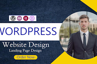 design and build a landing page with elementor and wordpress